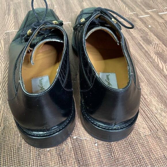 Mezlan Genuine Black‎ Crocodile Oxfords Men’s Size 10.5M - Picture 5 of 11